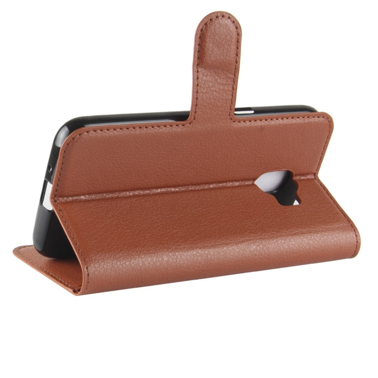 For Galaxy J2 Pro (2018) Litchi Texture Horizontal Flip Leather Case with Holder & Wallet & Card Slots