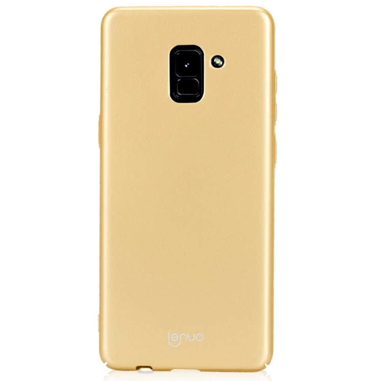Lenuo Leshield Series for Galaxy A8 (2018) PC Dropproof Protective Back Cover Case(Gold)