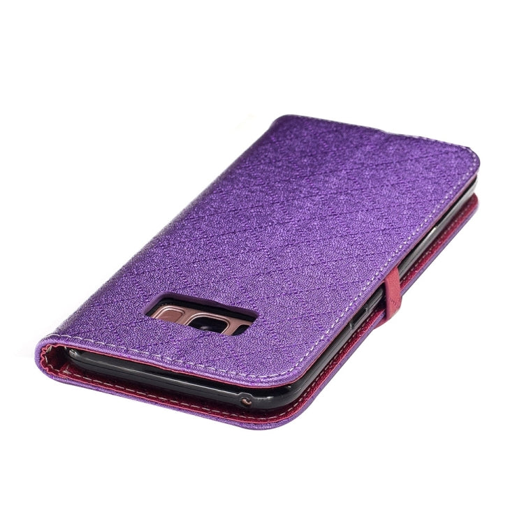 For Galaxy S8 + / G955 TPU + PU Love Contrast Color Lattice Horizontal Flip Leather Case with Holder & Card Slots & Wallet & Lanyard