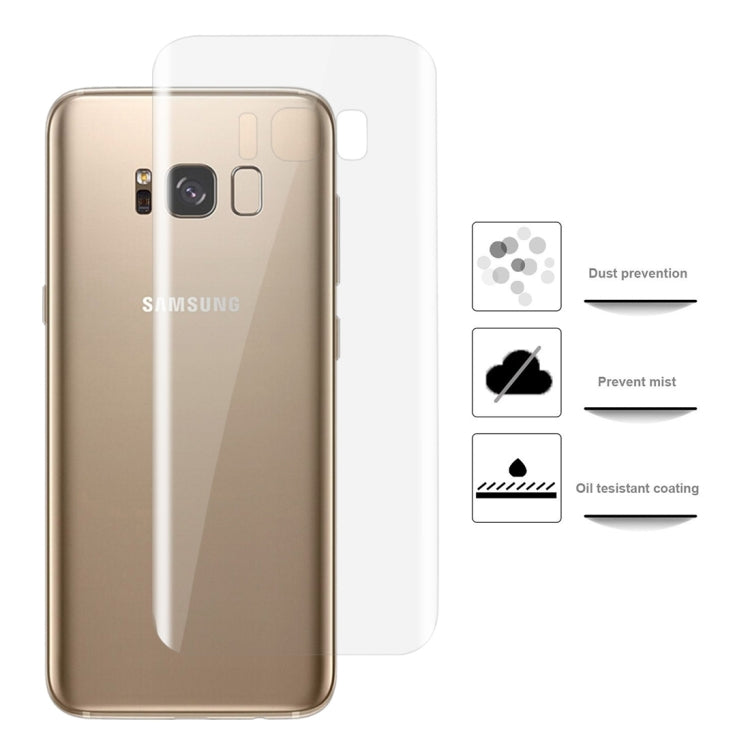 50 PCS 0.1mm HD 3D Curved PET Back Full Screen Protector for Galaxy S8 + / G955, No Retail Package(Transparent)