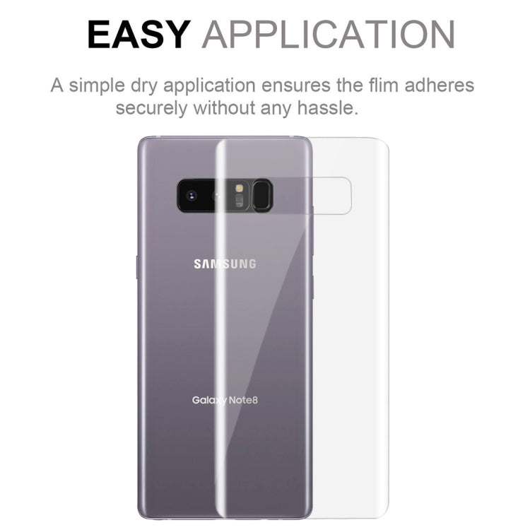 50 PCS 0.1mm HD 3D Curved PET Back Full Screen Protector for Galaxy Note 8, No Retail Package(Transparent)