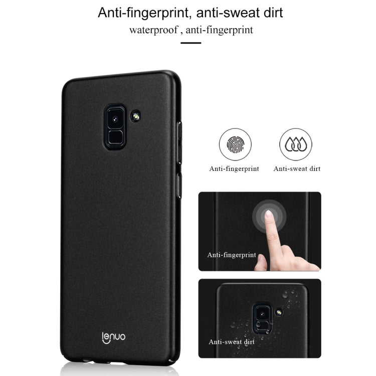 Lenuo Leshield Series for Galaxy A8+ (2018) PC Dropproof Protective Back Cover Case(Blue)