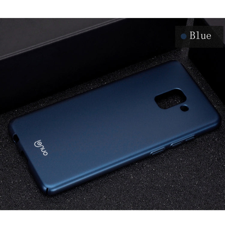 Lenuo Leshield Series for Galaxy A8+ (2018) PC Dropproof Protective Back Cover Case(Blue)