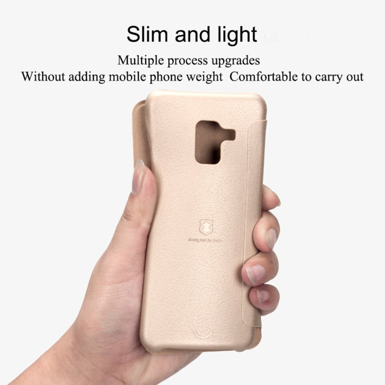 Lenuo Ledream Flip Series for Galaxy A8 (2018) PU + PC Horizontal Flip Leather Case with Card Slots
