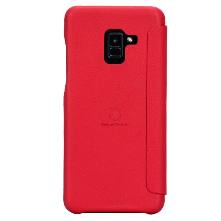 Lenuo Ledream Flip Series for Galaxy A8 (2018) PU + PC Horizontal Flip Leather Case with Card Slots