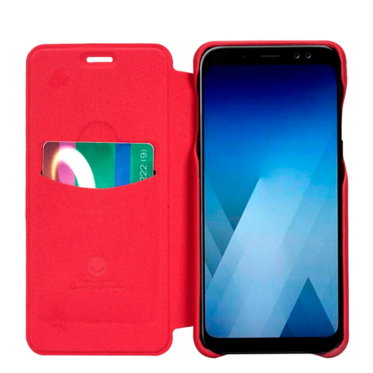 Lenuo Ledream Flip Series for Galaxy A8 (2018) PU + PC Horizontal Flip Leather Case with Card Slots