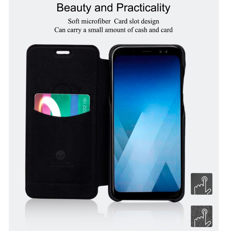 Lenuo Ledream Flip Series for Galaxy A8 (2018) PU + PC Horizontal Flip Leather Case with Card Slots