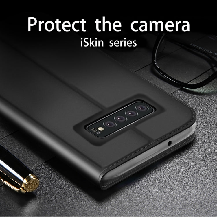 DZGOGO ISKIN Series Slight Frosted PU+ TPU Case for Samsung Galaxy S10
