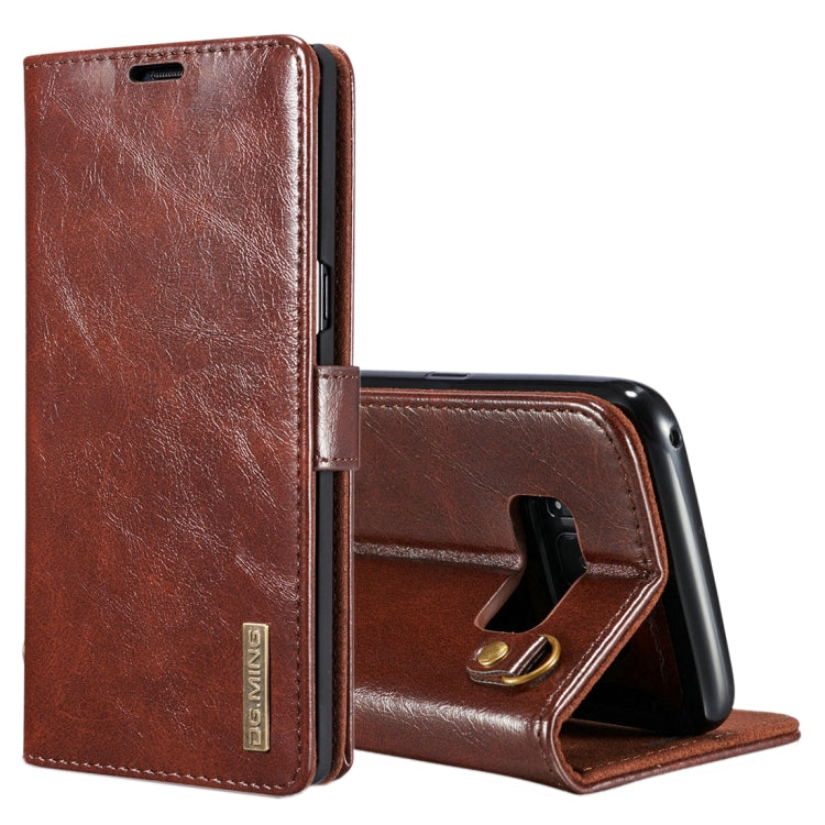DG.MING for Galaxy Note 8 Genuine Leather Horizontal Flip Detachable Magnetic Protective Case with Holder & Card Slots & Lanyard