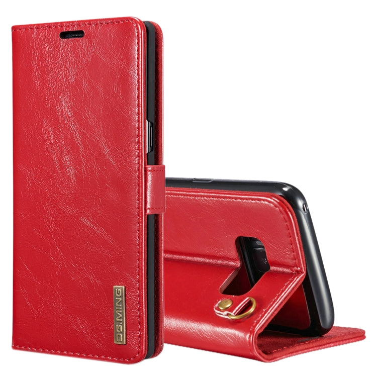 DG.MING for Galaxy Note 8 Genuine Leather Horizontal Flip Detachable Magnetic Protective Case with Holder & Card Slots & Lanyard