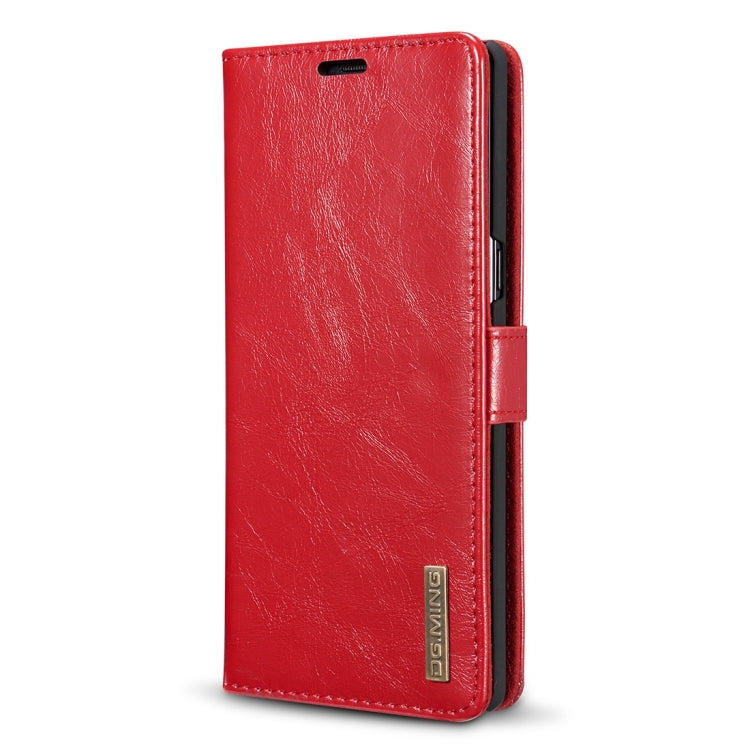 DG.MING for Galaxy Note 8 Genuine Leather Horizontal Flip Detachable Magnetic Protective Case with Holder & Card Slots & Lanyard