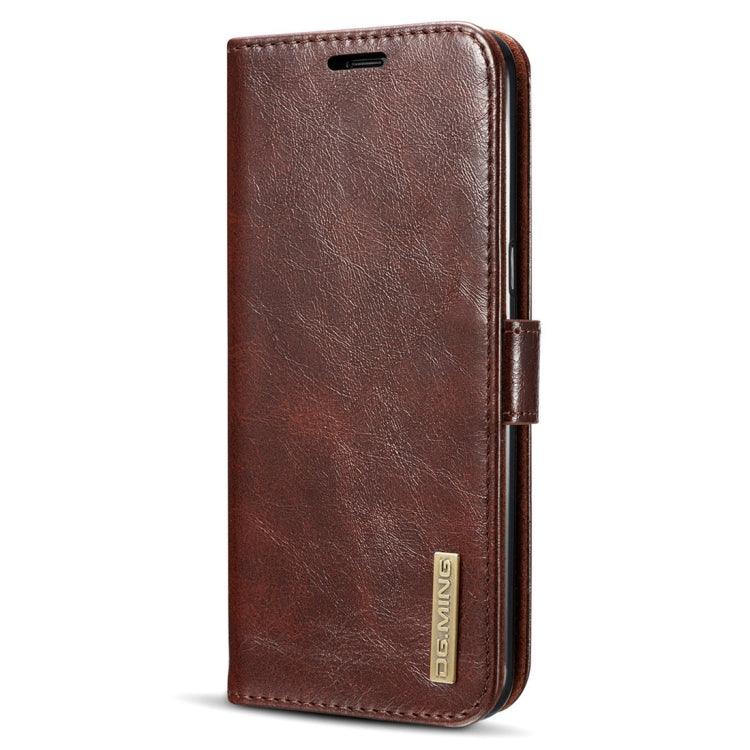 DG.MING for Galaxy S8 Genuine Leather Horizontal Flip Detachable Magnetic Protective Case with Holder & Card Slots & Lanyard