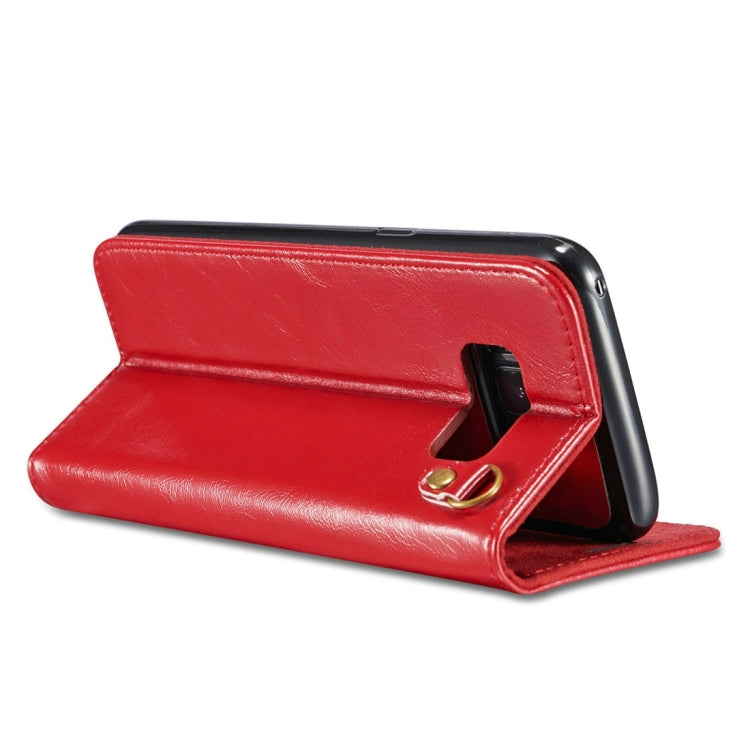 DG.MING for Galaxy S8 Genuine Leather Horizontal Flip Detachable Magnetic Protective Case with Holder & Card Slots & Lanyard