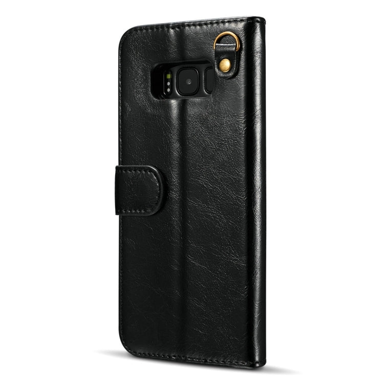 DG.MING for Galaxy S8 + / G955 Genuine Leather Horizontal Flip Detachable Magnetic Protective Case with Holder & Card Slots & Lanyard