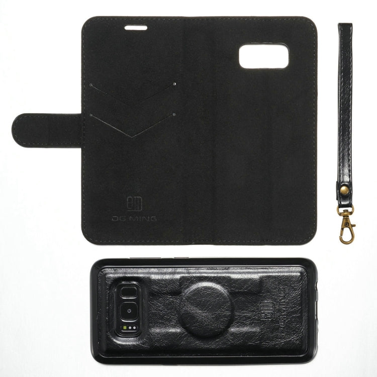 DG.MING for Galaxy S8 + / G955 Genuine Leather Horizontal Flip Detachable Magnetic Protective Case with Holder & Card Slots & Lanyard