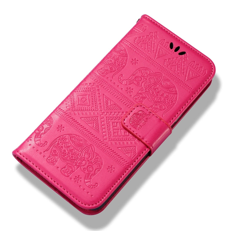 For Galaxy A8 (2018) Elephant Embossing Horizontal Flip Leather Case with Holder & Card Slots & Wallet & Lanyard
