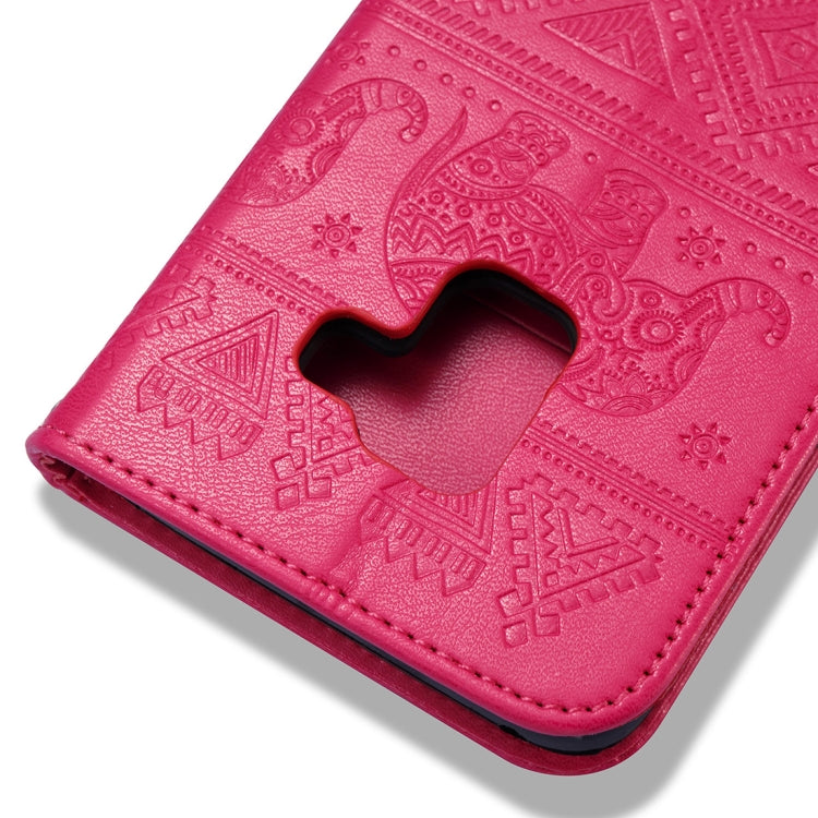 For Galaxy A8 (2018) Elephant Embossing Horizontal Flip Leather Case with Holder & Card Slots & Wallet & Lanyard