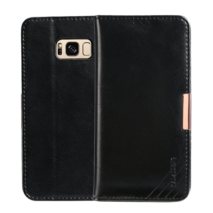 KALAIDENG ROYALE Series for Galaxy S8 TPU Magnetic Horizontal Flip Genuine Leather Case with Card Slots & Holder
