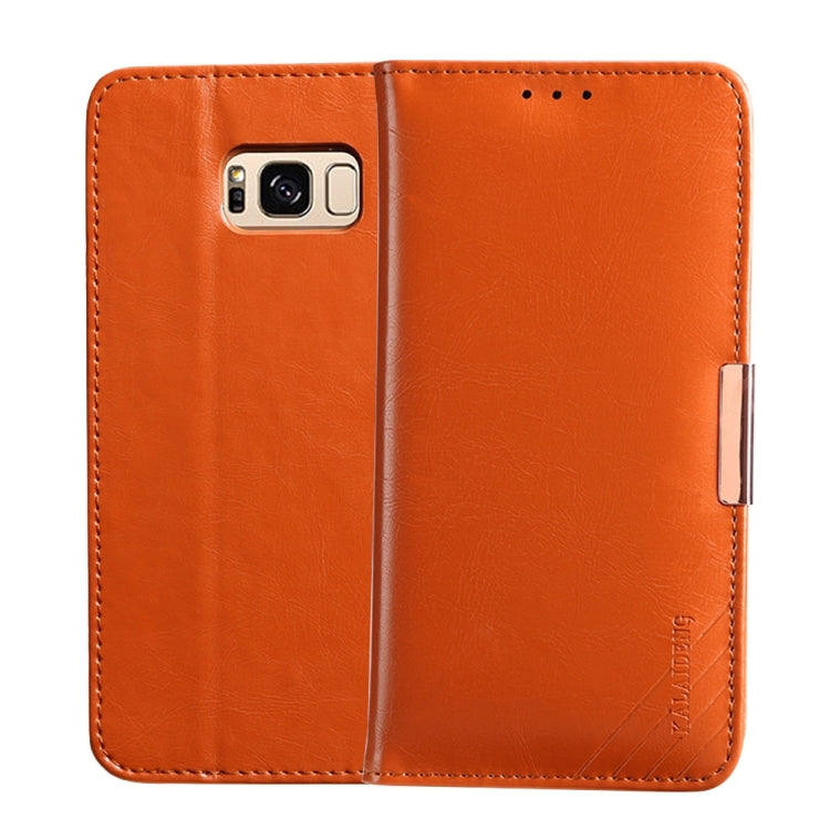 KALAIDENG ROYALE Series for Galaxy S8 + / G955 TPU Magnetic Horizontal Flip Genuine Leather Case with Card Slots & Holder