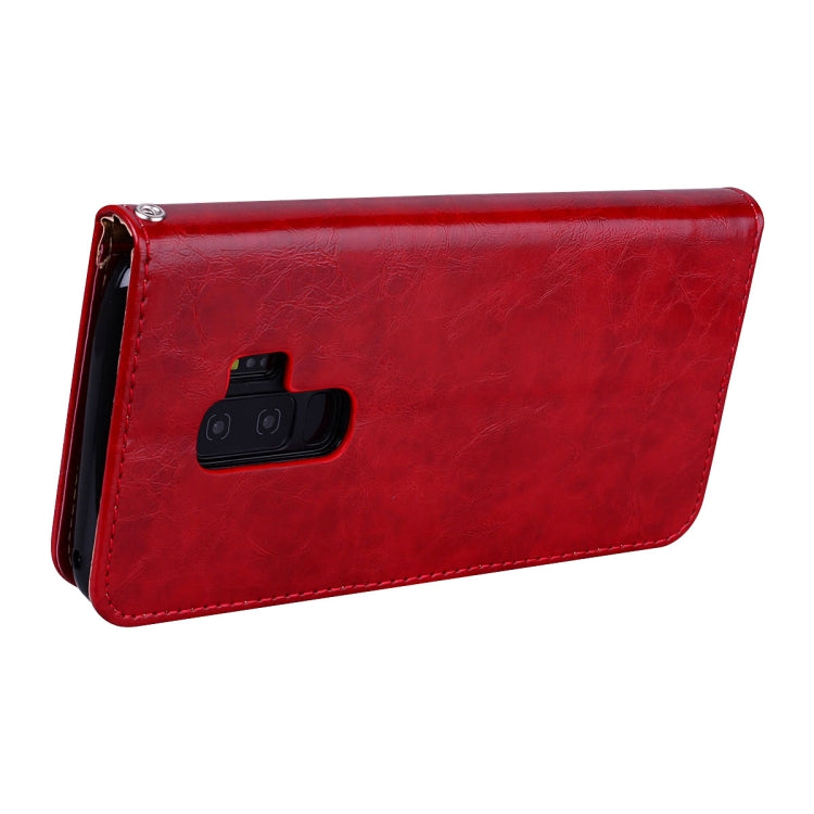 For Galaxy S9 Plus Oil Wax Texture Horizontal Flip Leather Case with Holder & Card Slots & Wallet