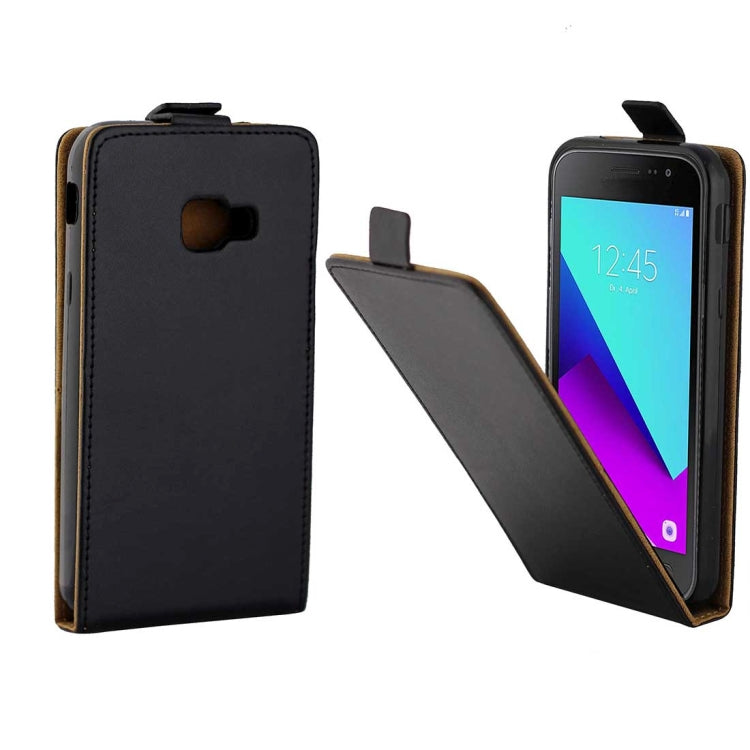 For Galaxy Xcover 4 / G390F Vertical Flip Business Style Leather Case Cover with Card Slot (Black)
