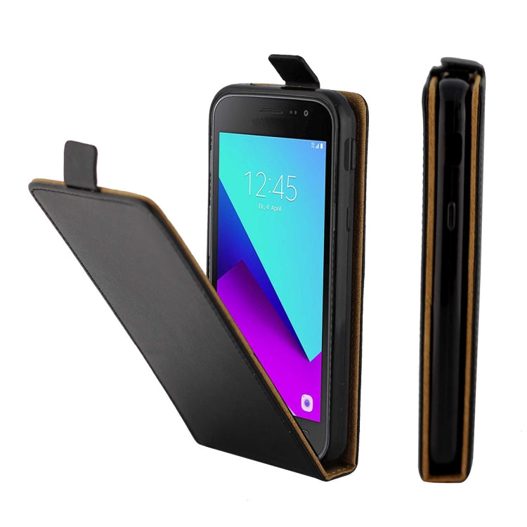 For Galaxy Xcover 4 / G390F Vertical Flip Business Style Leather Case Cover with Card Slot (Black)