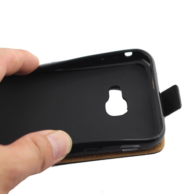 For Galaxy Xcover 4 / G390F Vertical Flip Business Style Leather Case Cover with Card Slot (Black)