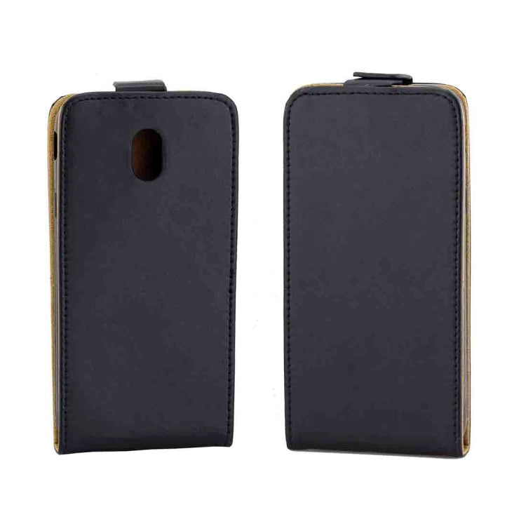 For Galaxy J3 (2017) / J330 Vertical Flip Business Style Leather Case Cover with Card Slot(Black)