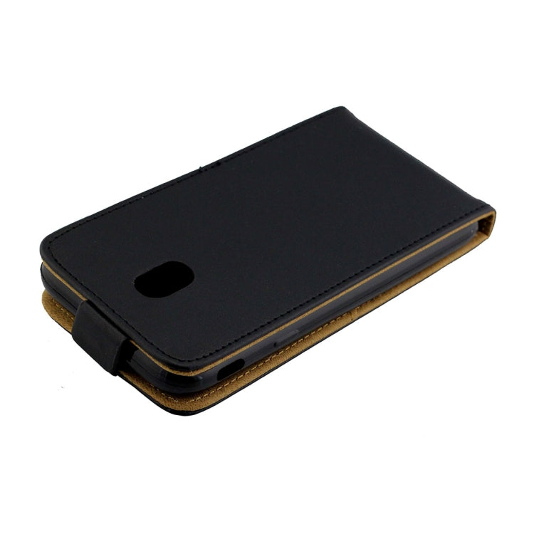 For Galaxy J3 (2017) / J330 Vertical Flip Business Style Leather Case Cover with Card Slot(Black)