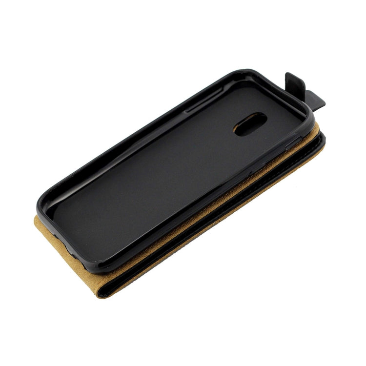 For Galaxy J3 (2017) / J330 Vertical Flip Business Style Leather Case Cover with Card Slot(Black)