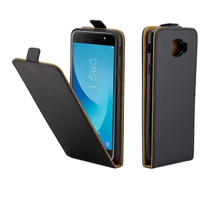 For Galaxy J7 Max Vertical Flip Business Style Leather Case Cover with Card Slot (Black)