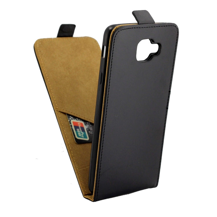 For Galaxy J7 Max Vertical Flip Business Style Leather Case Cover with Card Slot (Black)