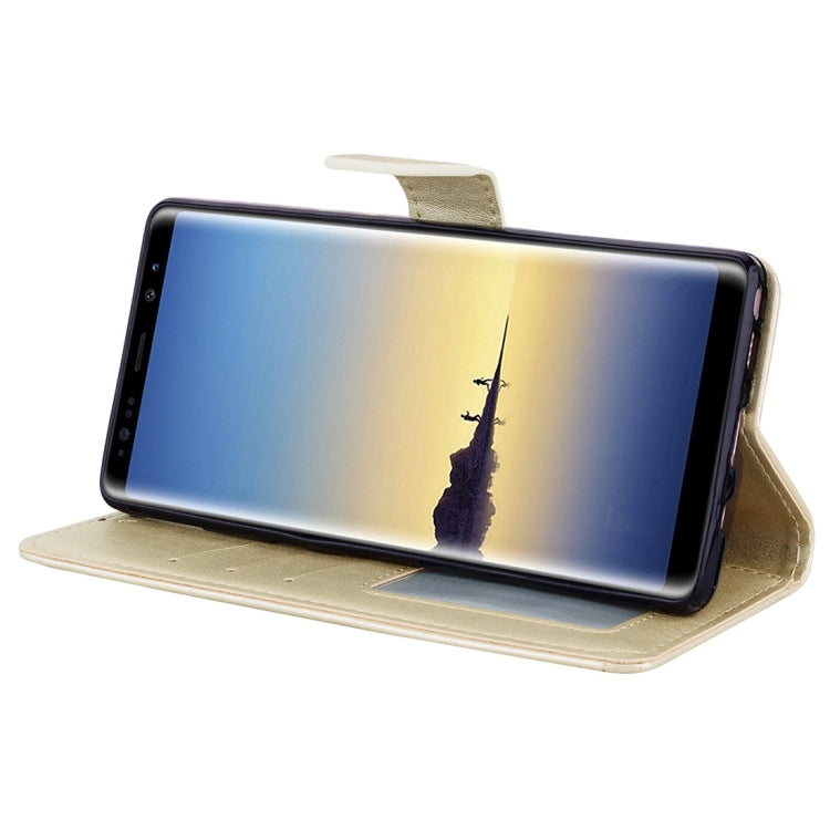 For Galaxy Note 8 Pressed Flowers Butterfly Love Pattern Horizontal Flip Leather Case with Holder & Card Slots & Wallet & Lanyard & Photo Frame