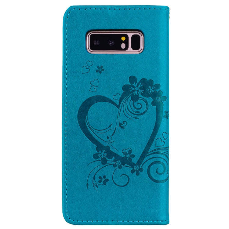 For Galaxy Note 8 Pressed Flowers Butterfly Love Pattern Horizontal Flip Leather Case with Holder & Card Slots & Wallet & Lanyard & Photo Frame