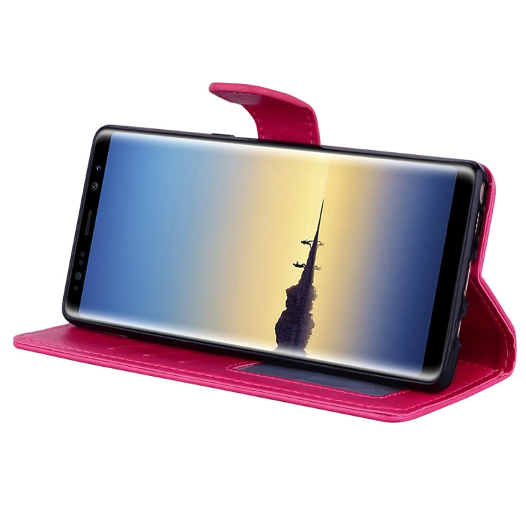 For Galaxy Note 8 Pressed Flowers Butterfly Love Pattern Horizontal Flip Leather Case with Holder & Card Slots & Wallet & Lanyard & Photo Frame