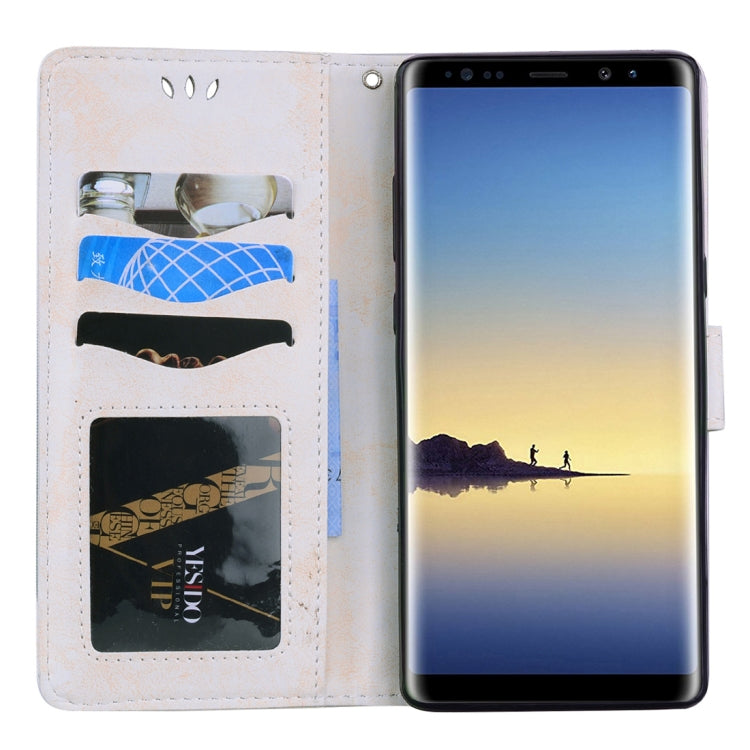 For Galaxy Note 8 Pressed Flowers Butterfly Love Pattern Horizontal Flip Leather Case with Holder & Card Slots & Wallet & Lanyard & Photo Frame