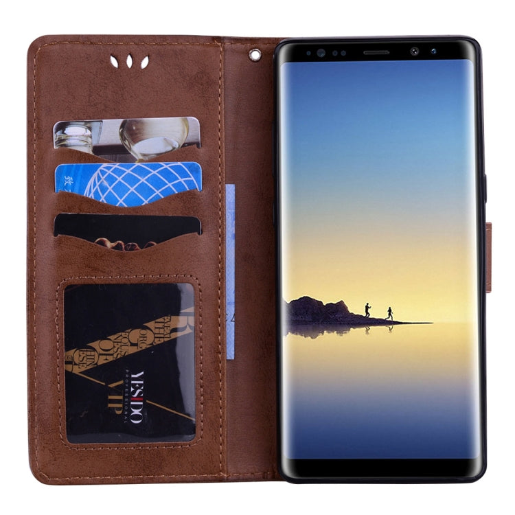For Galaxy Note 8 Pressed Flowers Butterfly Love Pattern Horizontal Flip Leather Case with Holder & Card Slots & Wallet & Lanyard & Photo Frame