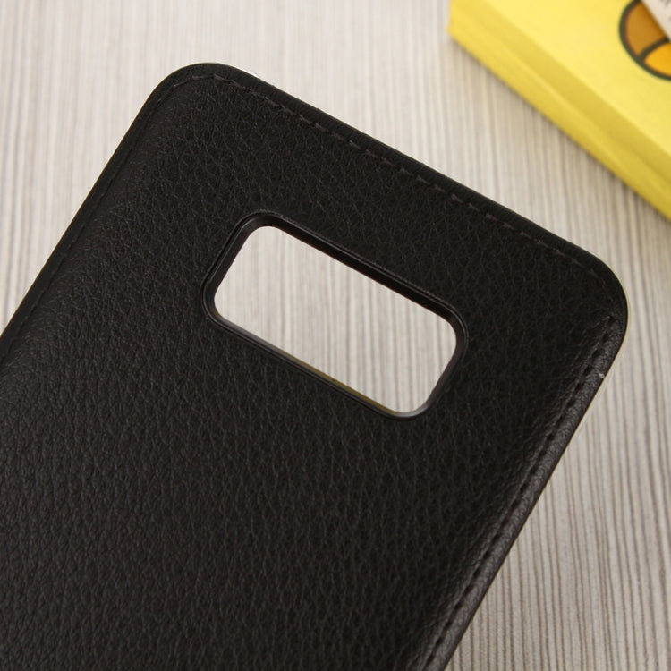 For Galaxy S8 + / G955 Litchi Texture Paste Skin PU Leather + PC Case