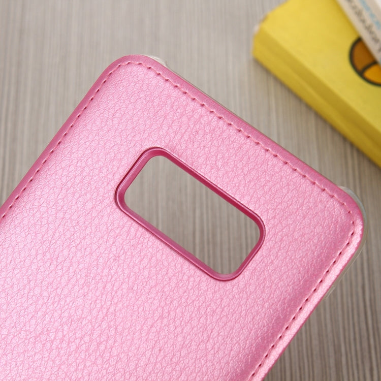 For Galaxy S8 + / G955 Litchi Texture Paste Skin PU Leather + PC Case