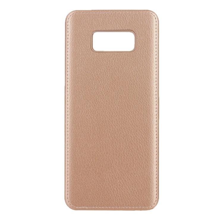 For Galaxy S8 + / G955 Litchi Texture Paste Skin PU Leather + PC Case