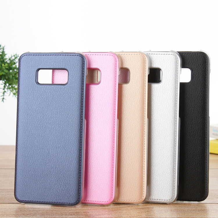 For Galaxy S8 + / G955 Litchi Texture Paste Skin PU Leather + PC Case