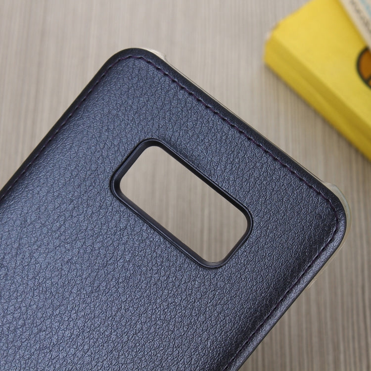 For Galaxy S8 Litchi Texture Paste Skin PU Leather + PC Case