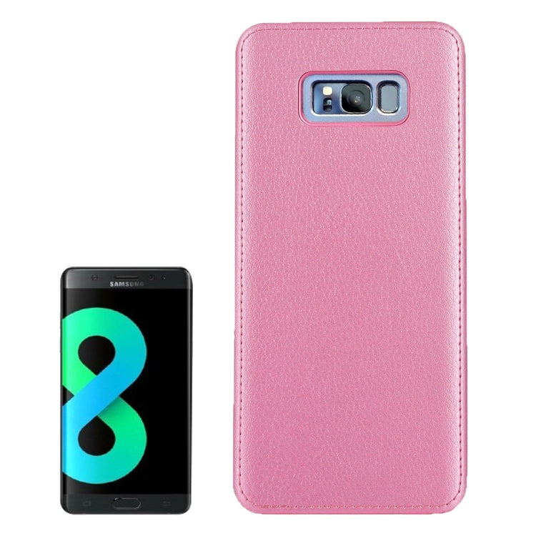 For Galaxy S8 Litchi Texture Paste Skin PU Leather + PC Case