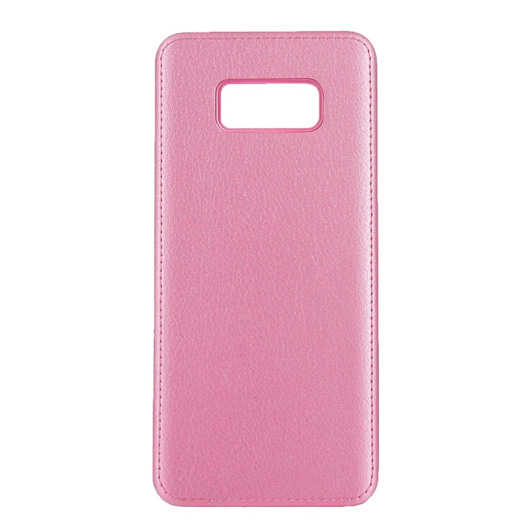 For Galaxy S8 Litchi Texture Paste Skin PU Leather + PC Case