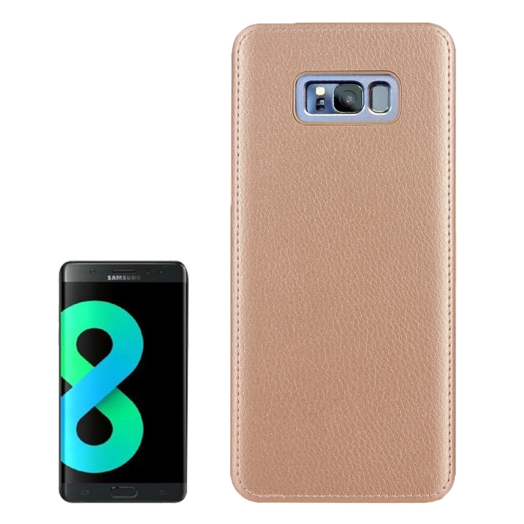 For Galaxy S8 Litchi Texture Paste Skin PU Leather + PC Case