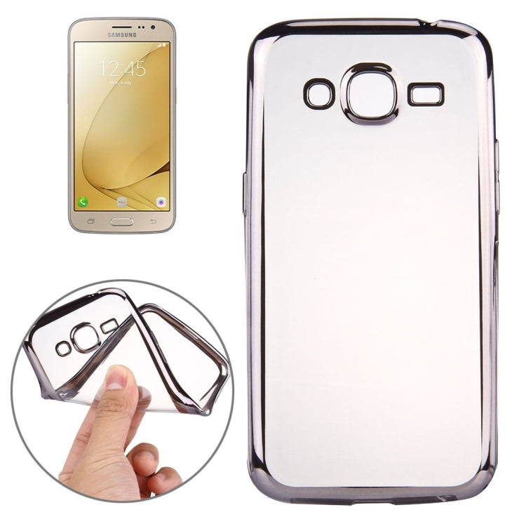 For Galaxy J2 (2016) / J210 Electroplating Transparent Soft TPU Protective Cover Case