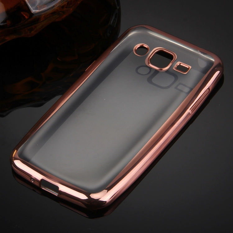 For Galaxy J2 (2016) / J210 Electroplating Transparent Soft TPU Protective Cover Case