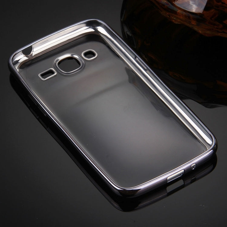 For Galaxy J1 (2016) / J120 Electroplating Transparent Soft TPU Protective Cover Case
