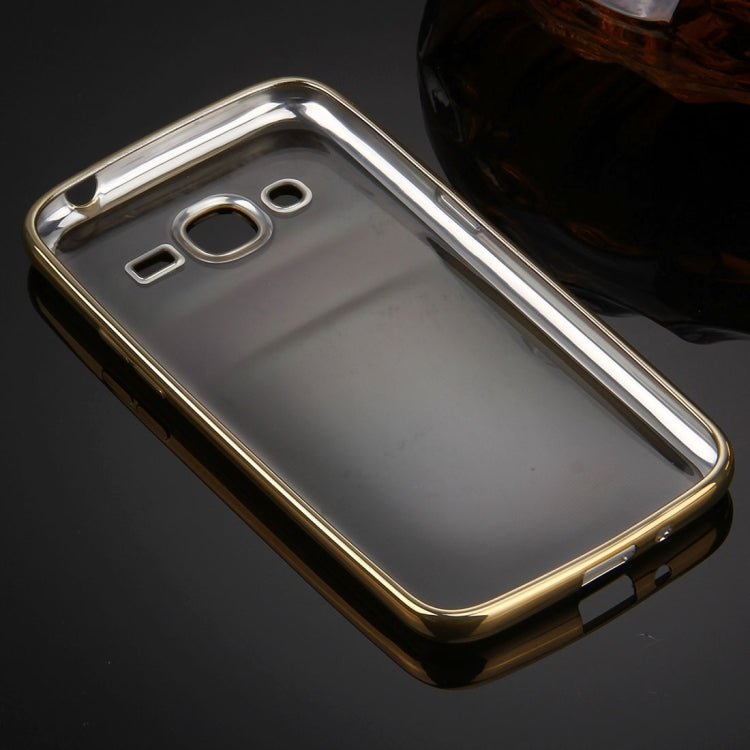For Galaxy J1 (2016) / J120 Electroplating Transparent Soft TPU Protective Cover Case