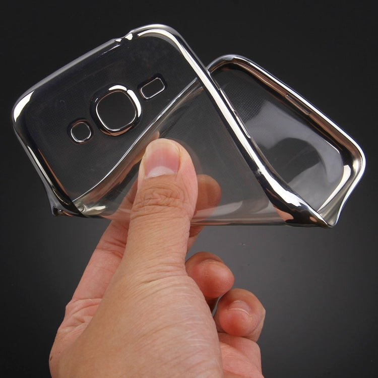 For Galaxy J1 (2016) / J120 Electroplating Transparent Soft TPU Protective Cover Case